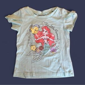 Disney Blue Short Sleeve Tee with The Little Mermaid Design